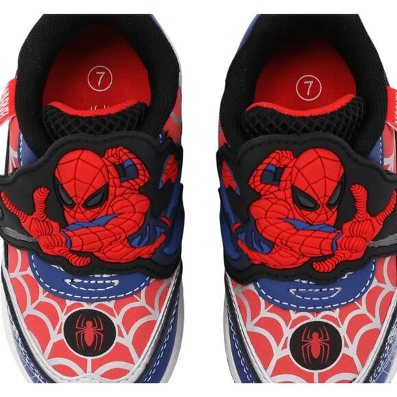 NEW Spiderman Toddler Light-Up Athletic Sneakers With On Off Switch - Picture 2 of 8